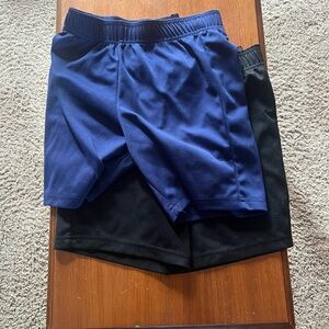 Boys Blue and Black Athletic Shorts